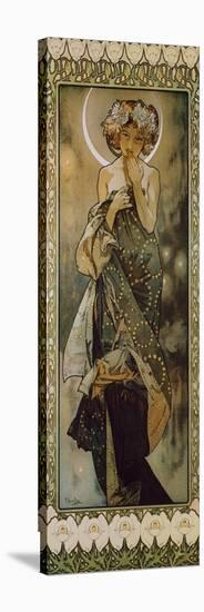 Stars: the Moon, 1902. (Version B)-Alphonse Mucha-Stretched Canvas