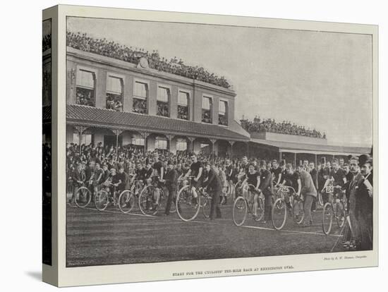 Start for the Cyclists' Ten-Mile Race at Kennington Oval-null-Stretched Canvas