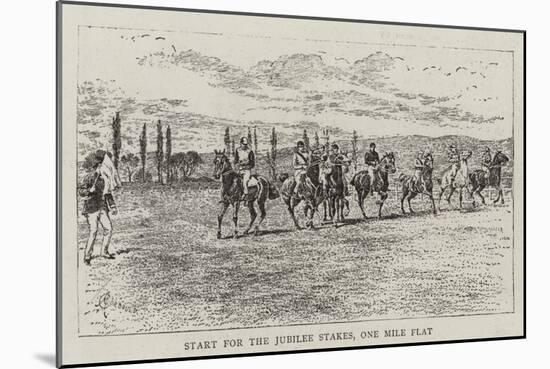 Start for the Jubilee Stakes, One Mile Flat-Alfred Chantrey Corbould-Mounted Giclee Print