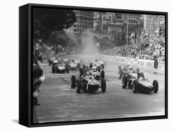 Start of 1961 Monaco Grand Prix, Stirling Moss in Car 20, Lotus 18 Who Won the Race-null-Framed Stretched Canvas