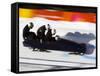 Start of a 4-Man Bobsled Team in Action, Torino, Italy-Chris Trotman-Framed Stretched Canvas