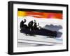 Start of a 4-Man Bobsled Team in Action, Torino, Italy-Chris Trotman-Framed Premium Photographic Print