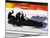 Start of a 4-Man Bobsled Team in Action, Torino, Italy-Chris Trotman-Mounted Photographic Print