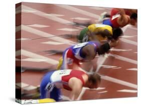 Start of a Mens 100M Race-Paul Sutton-Stretched Canvas