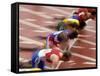 Start of a Mens 100M Race-Paul Sutton-Framed Stretched Canvas