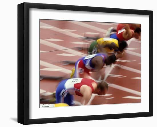 Start of a Mens 100M Race-Paul Sutton-Framed Photographic Print