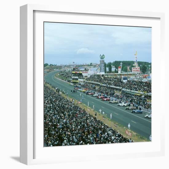 Start of the 1966 Le Mans 24 hours race-null-Framed Photographic Print