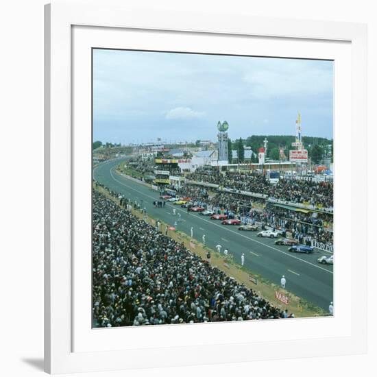 Start of the 1966 Le Mans 24 hours race-null-Framed Photographic Print