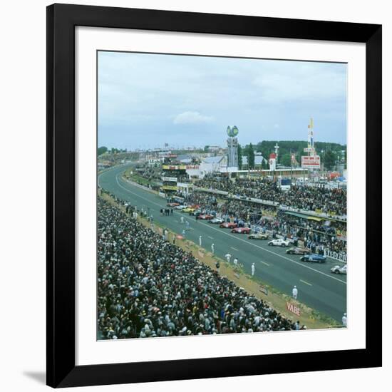 Start of the 1966 Le Mans 24 hours race-null-Framed Photographic Print