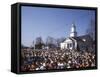 Start of the 1990 Boston Marathon in Hopkinton, MA-null-Framed Stretched Canvas