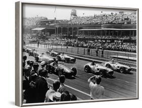 Start of the British Grand Prix, Aintree, Liverpool, 1955-null-Framed Photographic Print