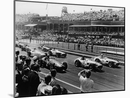 Start of the British Grand Prix, Aintree, Liverpool, 1955-null-Mounted Photographic Print