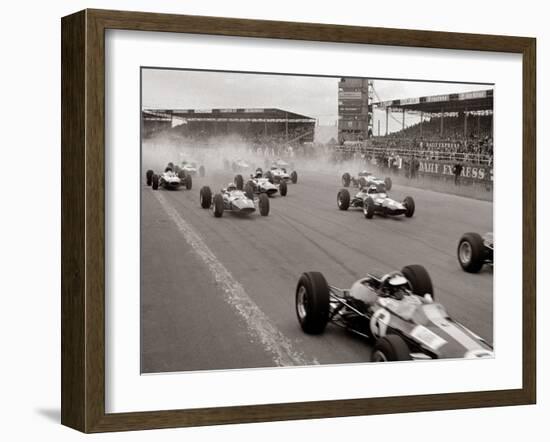 Start of the British Grand Prix at Siverstone, 1965-null-Framed Photographic Print