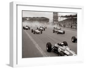 Start of the British Grand Prix at Siverstone, 1965-null-Framed Photographic Print