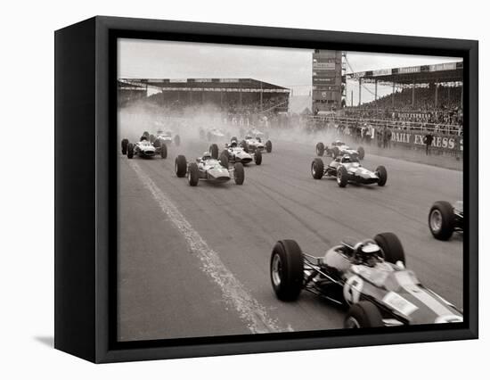 Start of the British Grand Prix at Siverstone, 1965-null-Framed Stretched Canvas