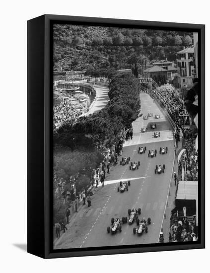 Start of the Monaco Grand Prix, 1964-null-Framed Stretched Canvas