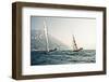 Start of the yachting regatta Centomiglia in 2012 in front of the harbour of Bogliaco, Lake Garda, -Rasmus Kaessmann-Framed Photographic Print