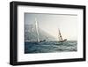 Start of the yachting regatta Centomiglia in 2012 in front of the harbour of Bogliaco, Lake Garda, -Rasmus Kaessmann-Framed Photographic Print