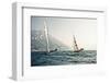 Start of the yachting regatta Centomiglia in 2012 in front of the harbour of Bogliaco, Lake Garda, -Rasmus Kaessmann-Framed Photographic Print