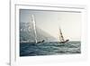 Start of the yachting regatta Centomiglia in 2012 in front of the harbour of Bogliaco, Lake Garda, -Rasmus Kaessmann-Framed Photographic Print