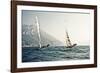 Start of the yachting regatta Centomiglia in 2012 in front of the harbour of Bogliaco, Lake Garda, -Rasmus Kaessmann-Framed Photographic Print