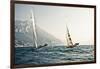 Start of the yachting regatta Centomiglia in 2012 in front of the harbour of Bogliaco, Lake Garda, -Rasmus Kaessmann-Framed Photographic Print