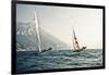 Start of the yachting regatta Centomiglia in 2012 in front of the harbour of Bogliaco, Lake Garda, -Rasmus Kaessmann-Framed Photographic Print