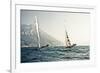 Start of the yachting regatta Centomiglia in 2012 in front of the harbour of Bogliaco, Lake Garda, -Rasmus Kaessmann-Framed Photographic Print