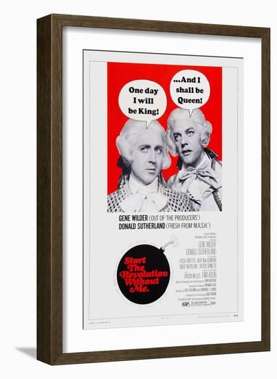 Start the Revolution Without Me, from Left: Gene Wilder, Donald Sutherland, 1970-null-Framed Art Print