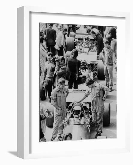 Starting Grid, British Grand Prix, Silverstone, Northamptonshire, 1971-null-Framed Photographic Print