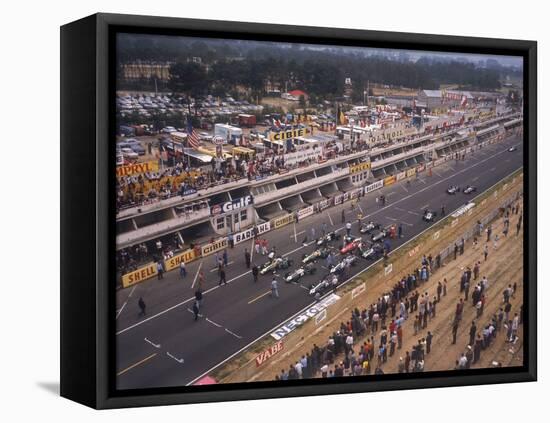 Starting Grid of the 1967 French Grand Prix at Le Mans-null-Framed Stretched Canvas