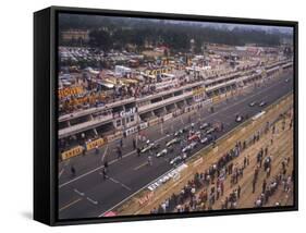 Starting Grid of the 1967 French Grand Prix at Le Mans-null-Framed Stretched Canvas