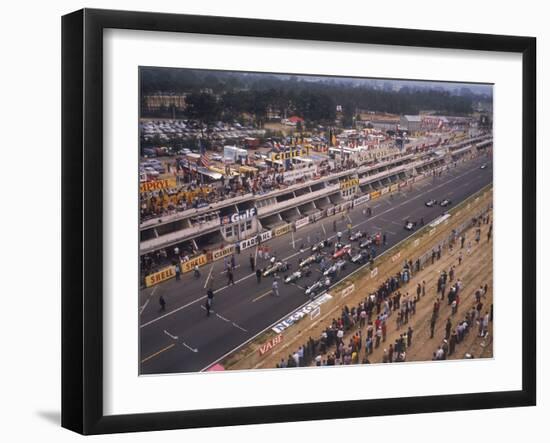 Starting Grid of the 1967 French Grand Prix at Le Mans-null-Framed Photographic Print