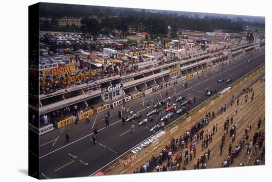 Starting Grid of the French Grand Prix, Le Mans, 1967-null-Stretched Canvas