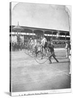 Starting Line of a Penny-Farthing Bicycle Race-George Barker-Stretched Canvas