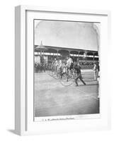 Starting Line of a Penny-Farthing Bicycle Race-George Barker-Framed Photographic Print