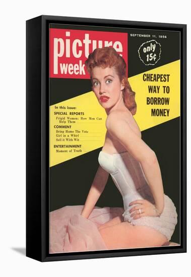 Startled Redhead in Merry Widow-null-Framed Stretched Canvas