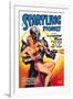 Startling Stories: Robot Seizes Woman-null-Framed Art Print