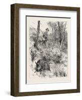 Starts a Pig While Looking for Woodcock, 1884-null-Framed Giclee Print