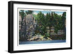 Starved Rock State Park, IL, View of the Cave of the Winds-Lantern Press-Framed Art Print