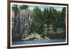 Starved Rock State Park, IL, View of the Cave of the Winds-Lantern Press-Framed Art Print