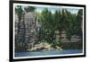 Starved Rock State Park, IL, View of the Cave of the Winds-Lantern Press-Framed Art Print