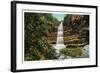 Starved Rock State Park, IL, View of the Ottawa Canyon and Falls-Lantern Press-Framed Art Print