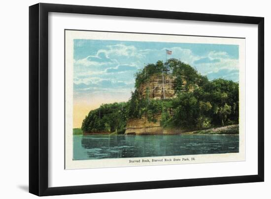 Starved Rock State Park, Illinois - Starved Rock Scene-Lantern Press-Framed Art Print