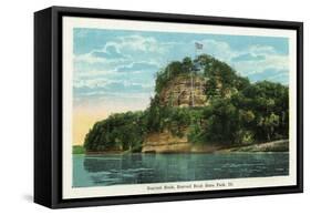 Starved Rock State Park, Illinois - Starved Rock Scene-Lantern Press-Framed Stretched Canvas