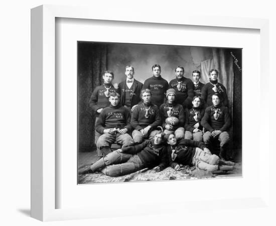 State Agricultural College Football Eleven, 1899 (B/W Photo)-Bradley Bradley-Framed Giclee Print