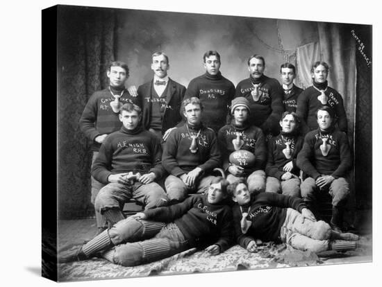 State Agricultural College Football Eleven, 1899 (B/W Photo)-Bradley Bradley-Stretched Canvas