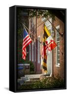 State and National U.S. Flags, Annapolis, Maryland, USA-Christopher Reed-Framed Stretched Canvas