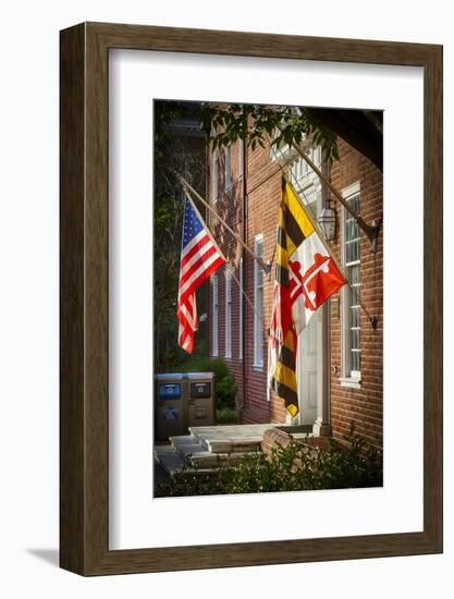 State and National U.S. Flags, Annapolis, Maryland, USA-Christopher Reed-Framed Photographic Print