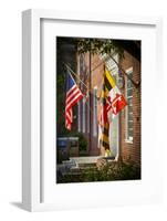 State and National U.S. Flags, Annapolis, Maryland, USA-Christopher Reed-Framed Photographic Print